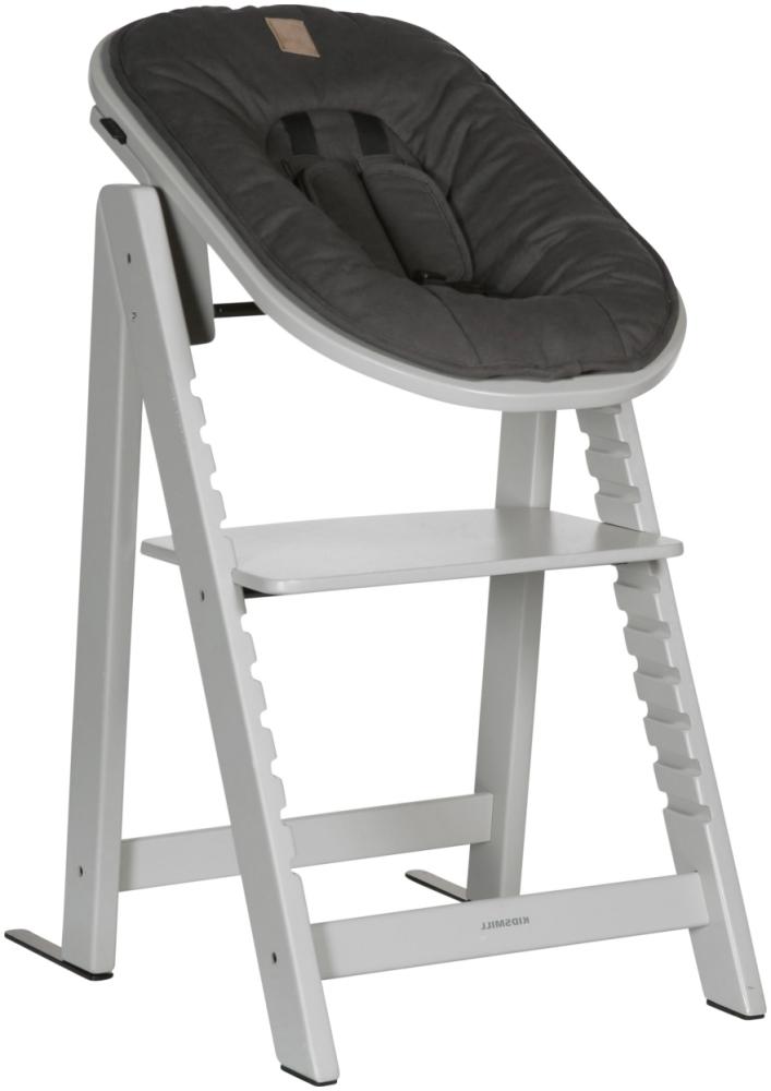 Kidsmill Up! Kinderstuhl 0+ inkl. Babyset + Newbornset Solid Grey Grau Bild 1