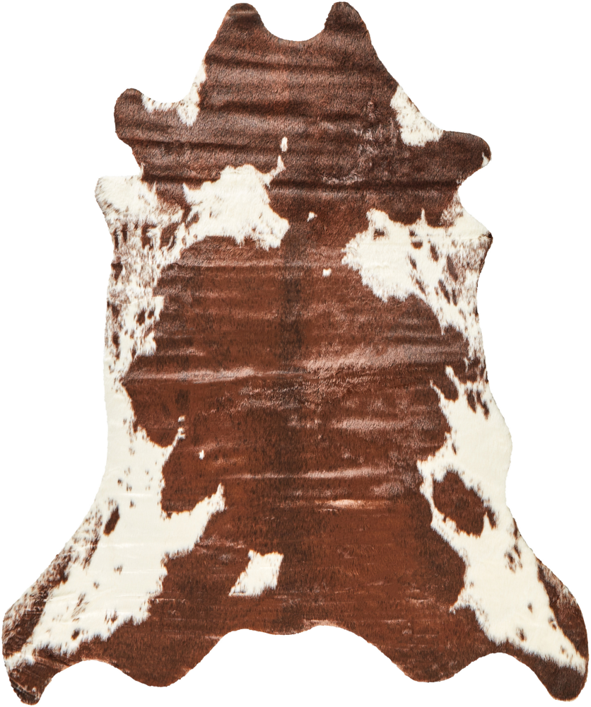Kunstfell-Teppich Kuh braun weiß 130 x 170 cm BOGONG Bild 1