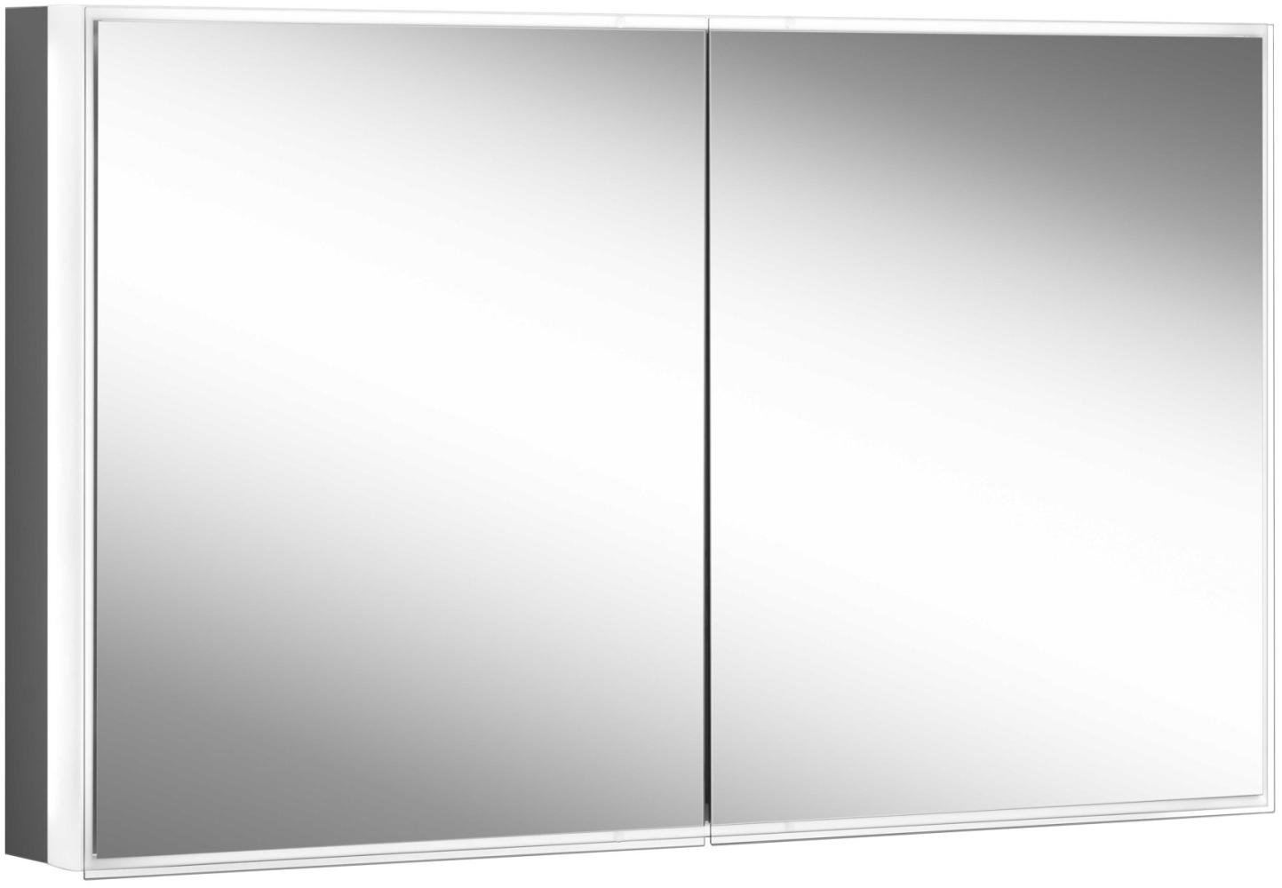 Schneider PREMIUM Line Superior LED Lichtspiegelschrank, 2 Doppelspiegeltüren, 1025x73,6x16,7cm, 181. 100, Ausführung: EU-Norm/Korpus schwarz matt - 181. 100. 02. 41 Bild 1
