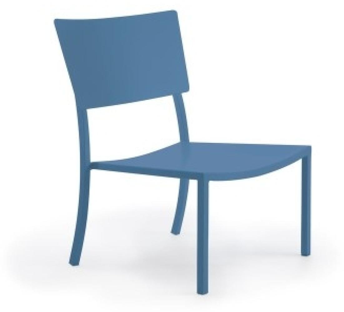 niedriger Sessel Mogan blau Bild 1