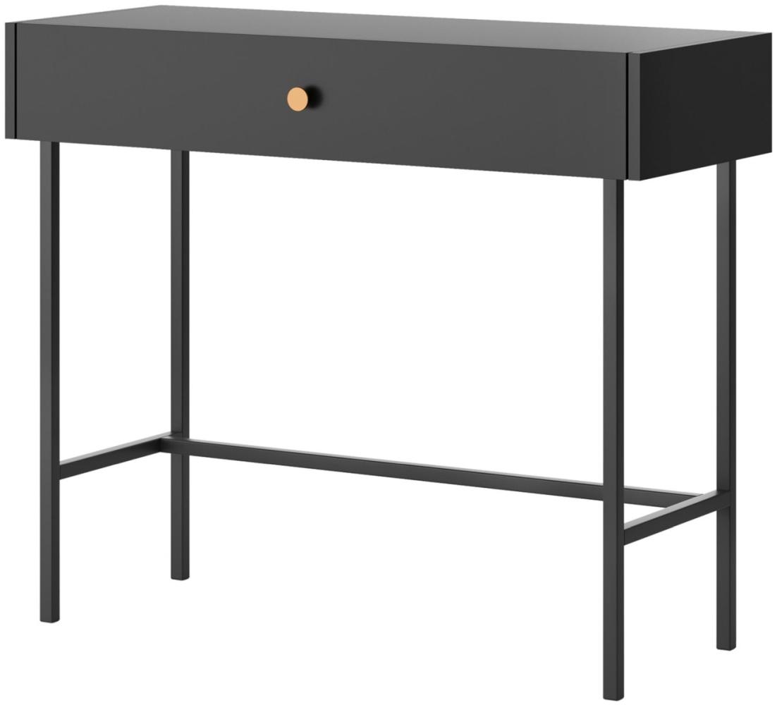 Selsey Divenos - Schminktisch mit Schublade, Schwarz, 93 cm Bild 1