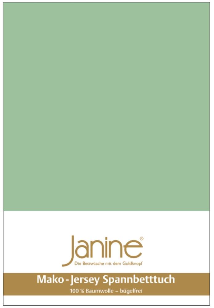Janine Mako Jersey Spannbetttuch Bettlaken 140-160x200 cm OVP 5007 26 lind Bild 1