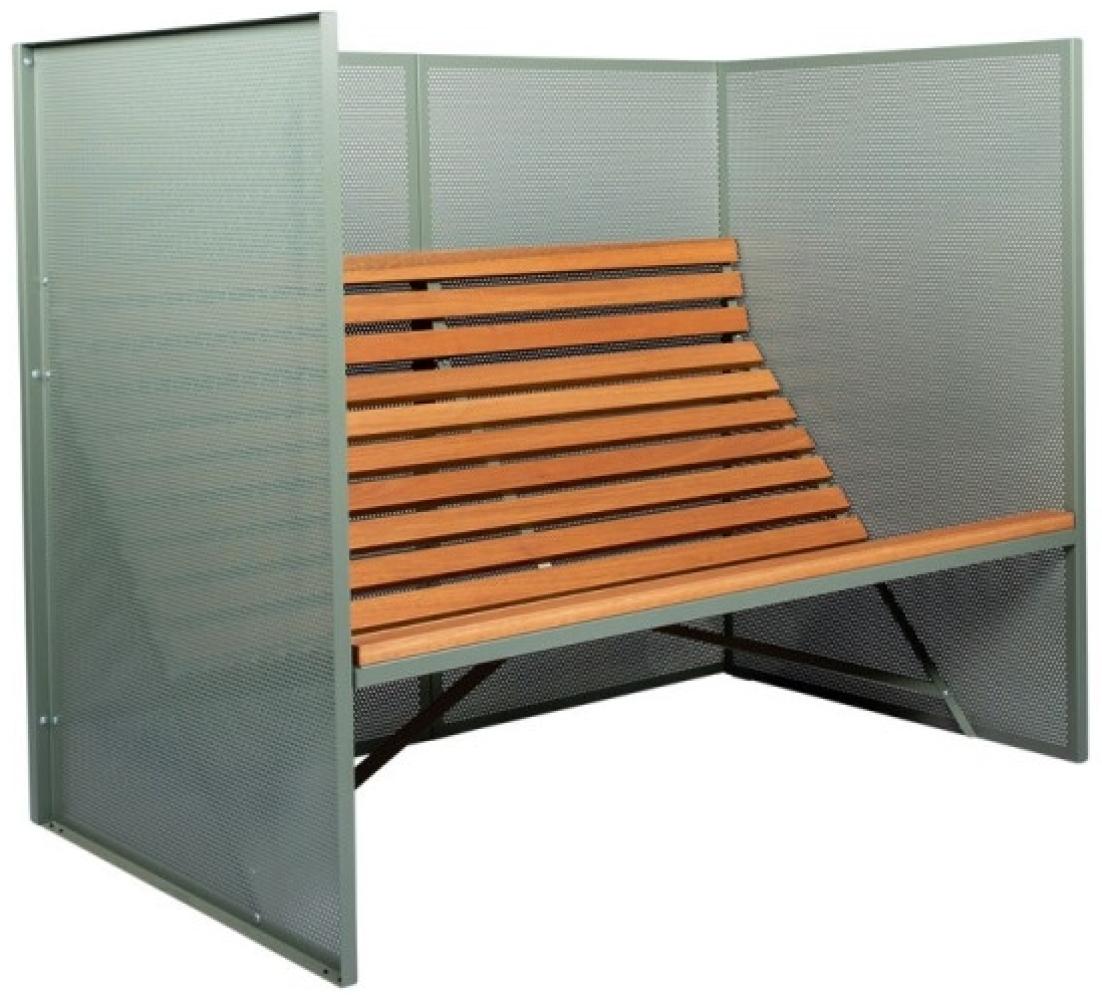 Patio Bench High - Outdoor Zementgrün Bild 1