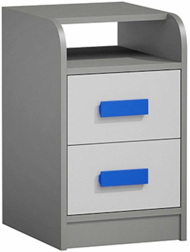Stylefy Gael Bürocontainer Weiß Grau Blau Bild 1