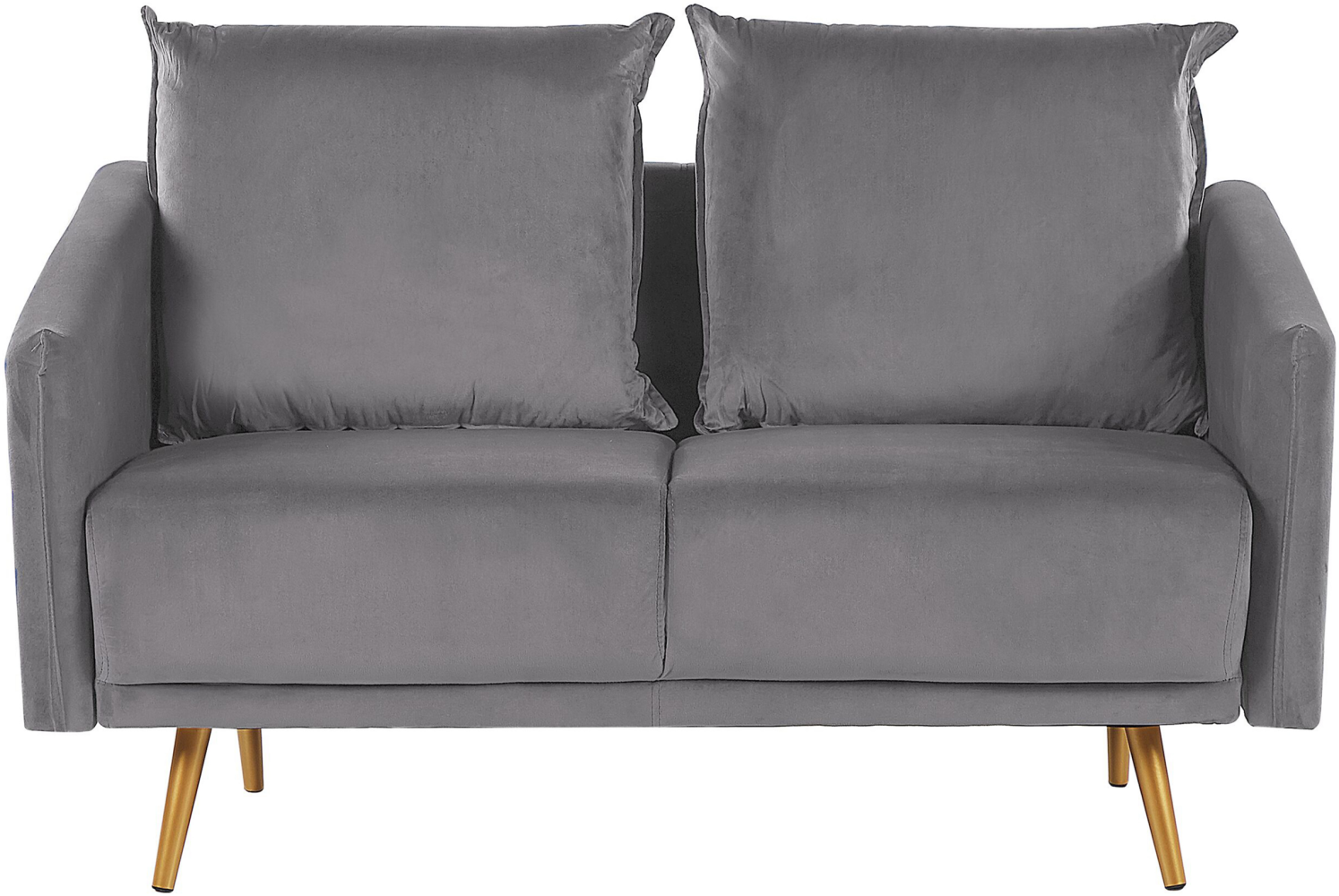 2-Sitzer Sofa Samtstoff grau MAURA Bild 1