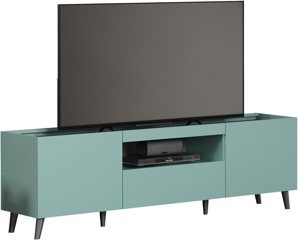 TV-Lowboard Melton in dusk blue und grau 180 cm Bild 1