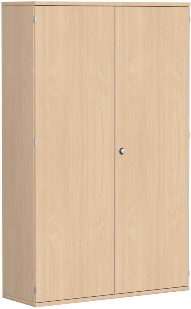 Garderobenschrank mit ausziehbarem Garderobenhalter, 120x42x192cm, Buche Bild 1