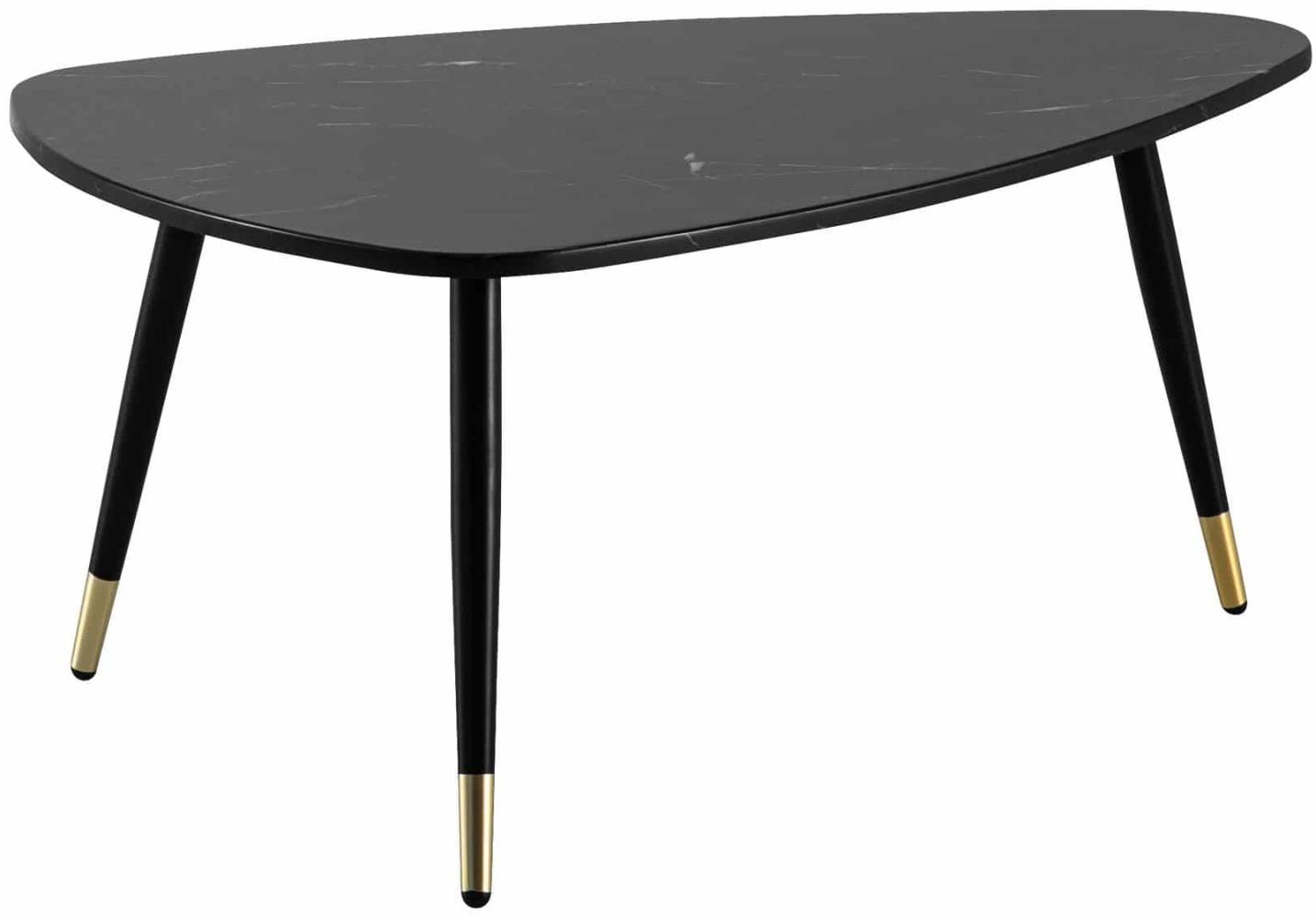 Couchtisch 90x60x41 cm mit Marmor Optik Schwarz Bild 1