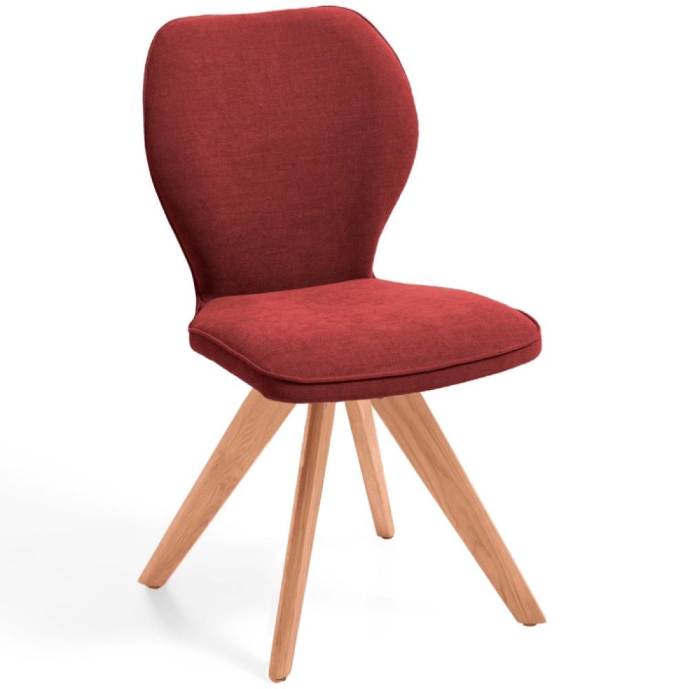 Niehoff Sitzmöbel Colorado Trend-Line Design-Stuhl Gestell Kernbuche - Webstoff Malea-R terracotta Bild 1