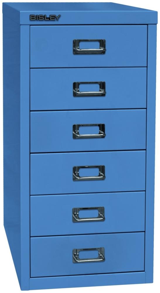 Bisley MultiDrawer™, 29er Serie, DIN A4, 6 Schubladen, Farbe blau Bild 1