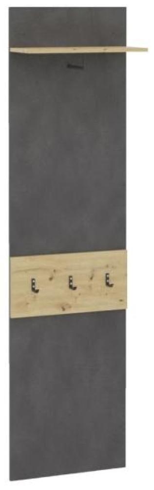 FMD Möbel - VERONA 3 - Garderobenpaneel - melaminharzbeschichtete Spanplatte - Matera / Artisan Oak - 5 x 18,8 x 2,3cm Bild 1