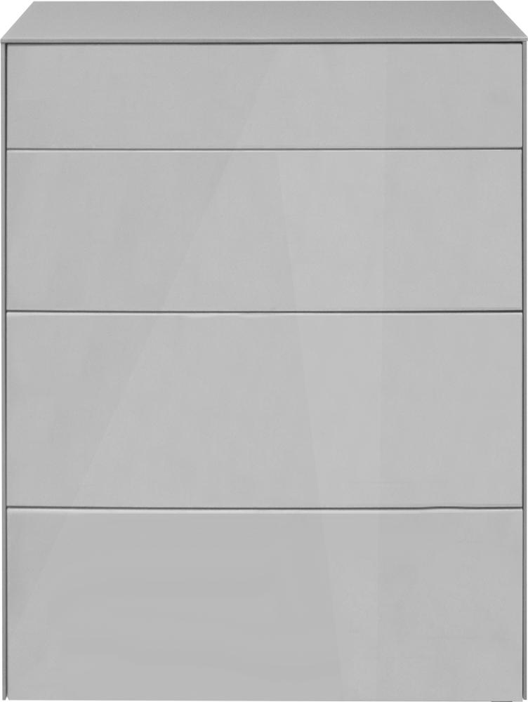Mäusbacher Imola Kommode Holzwerkstoff/Glas 82x89x42 cm Kreidegrau matt lack/Glas Kreidegrau glanz Bild 1
