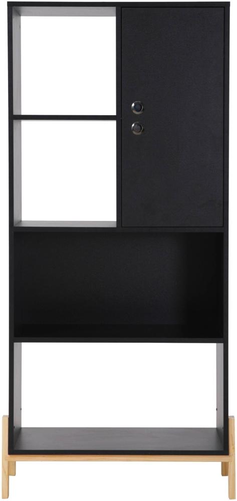 Regal MAROTH in schwarz, T35,5 x B72,5 x H154 cm Bild 1