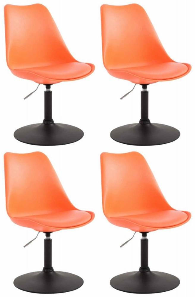 4er Set Esszimmerstühle Maverick B Kunststoff (Farbe: orange) Bild 1