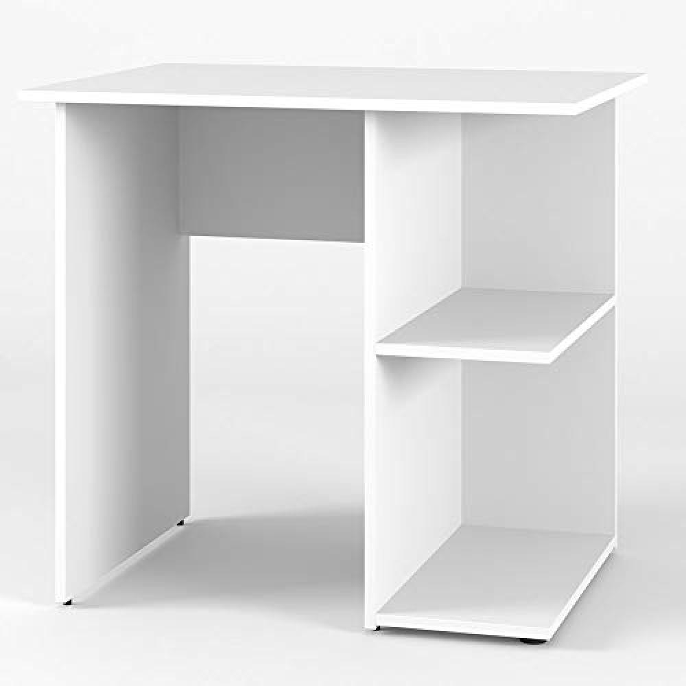 Vicco 'Simple' Schreibtisch, Weiß, mit 2 Fächern Bild 1