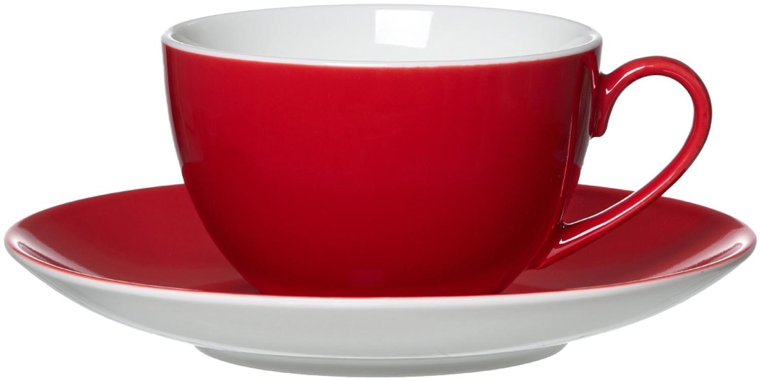 Ritzenhoff & Breker DOPPIO Kaffeetasse mit Untertasse 200 ml rot Bild 1