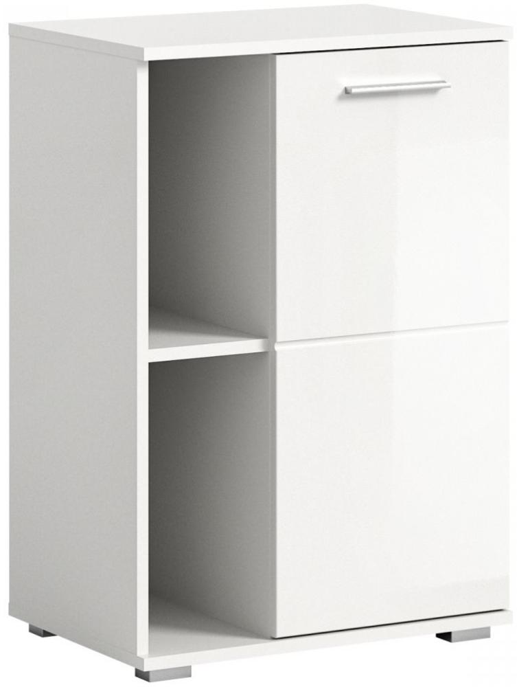 Schuhschrank Grazie in weiß Hochglanz 55 x 79 cm Bild 1