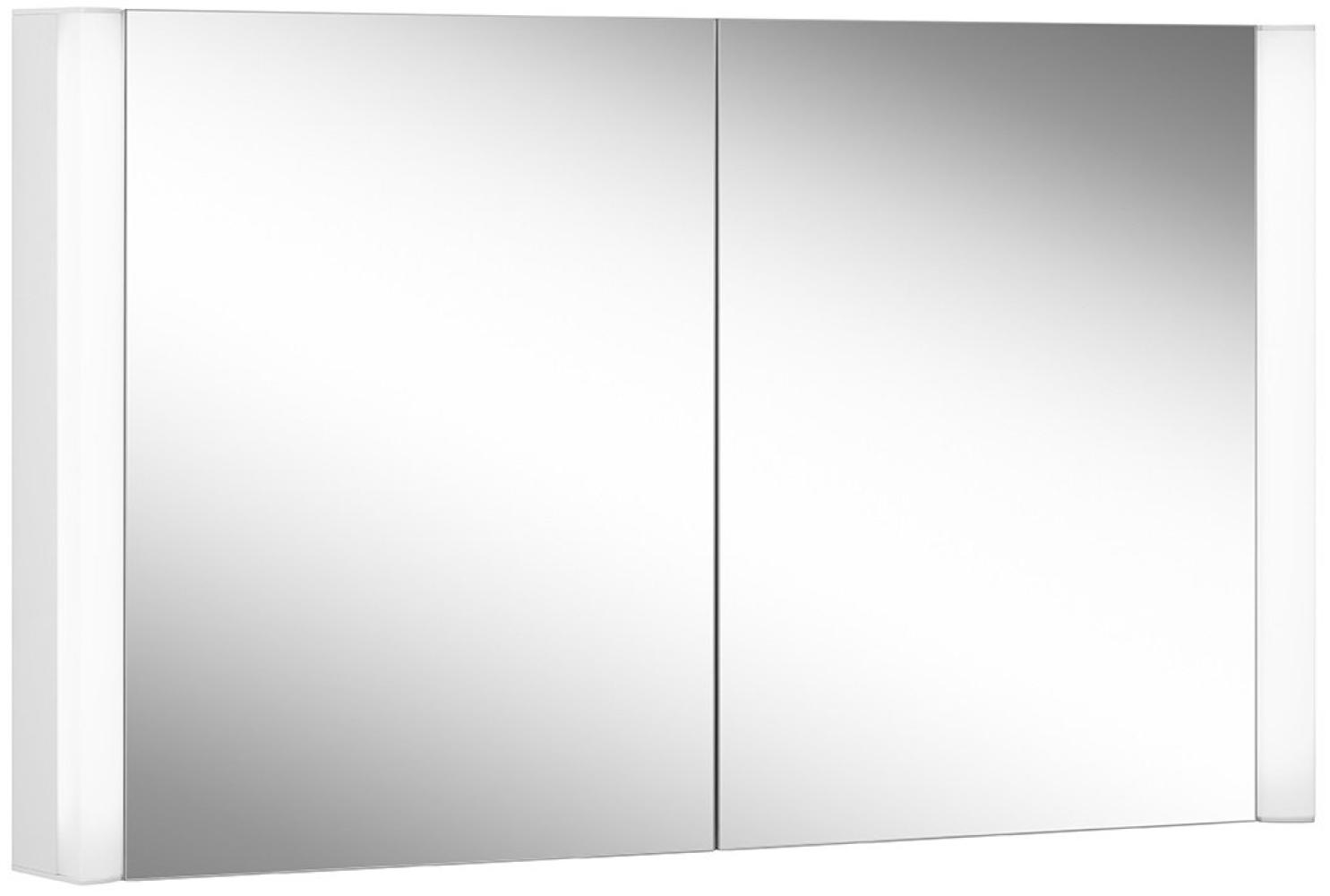 Schneider EASY Line Superior LED Lichtspiegelschrank, 2 Doppelspiegeltüren, 120x70x14cm, 175. 120, Ausführung: EU-Norm/Korpus weiss/4000K - 175. 120. 02. 02 Bild 1
