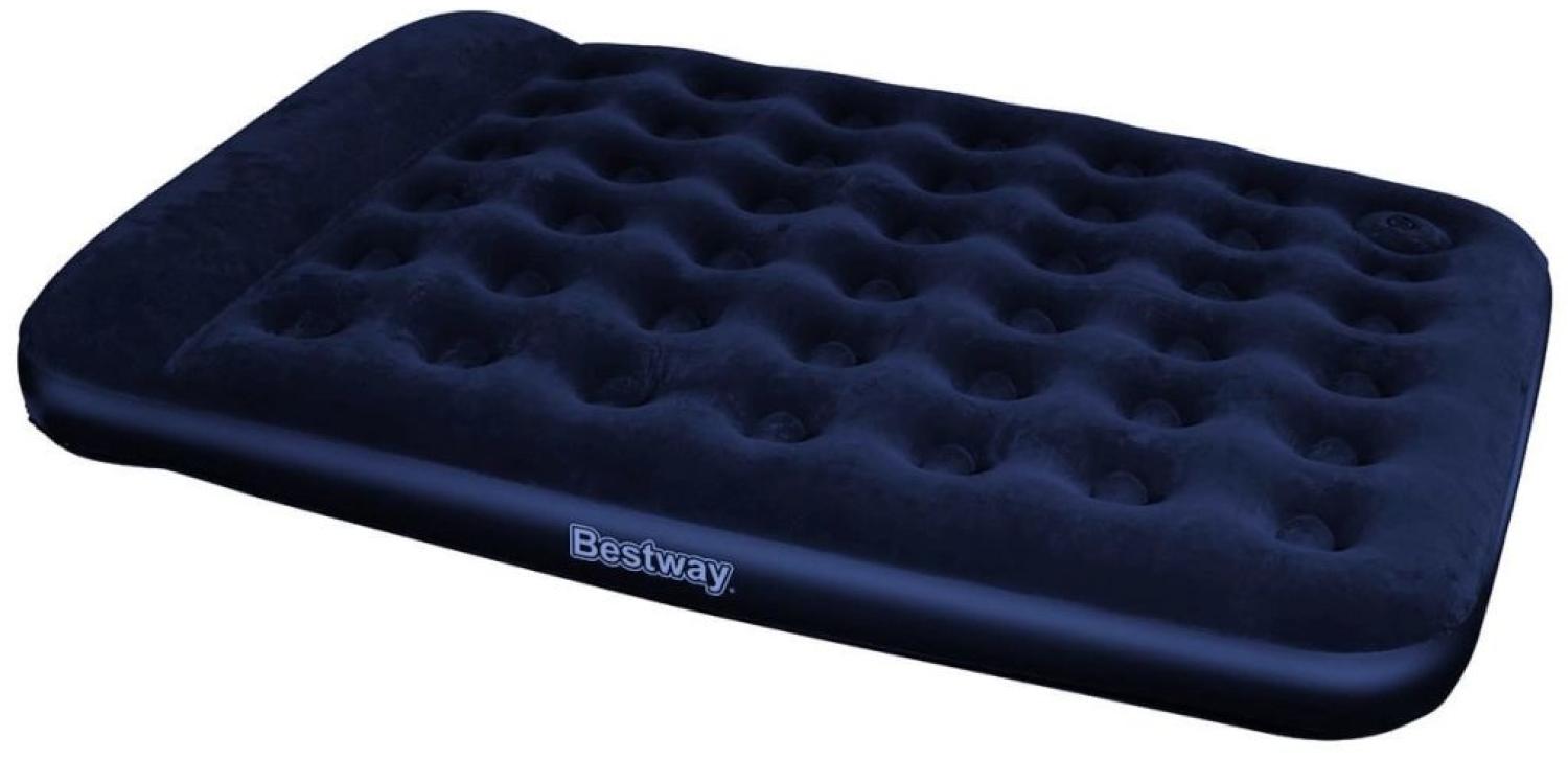 Bestway Luftbett Eingebaute Fußpumpe Aufblasbar Beflockt 203×152×28 cm Bild 1