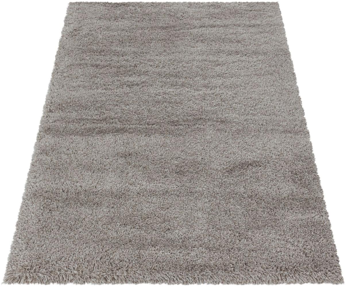 Runder Soft-Shaggy Teppich FLUFFY BEIGE 200 X 200cm Bild 1