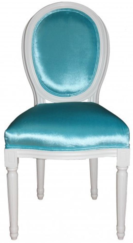Casa Padrino Barock Esszimmer Stuhl Türkis - Designer Stuhl - Luxus Qualität GH Bild 1