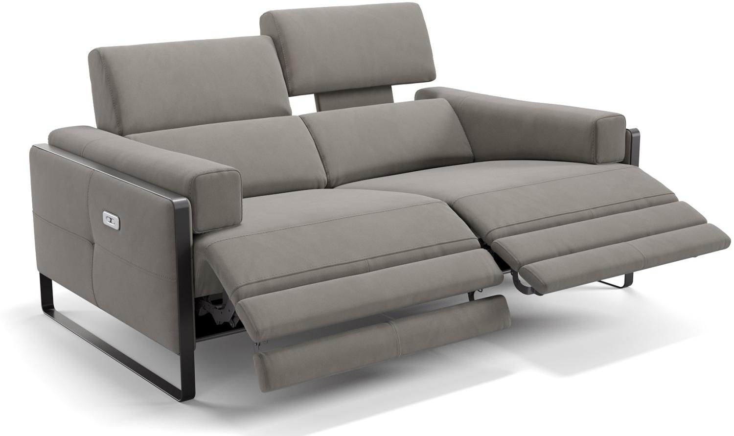 Sofanella 2-Sitzer MILO Stoffsofa Designersofa Couch in Hellgrau Bild 1