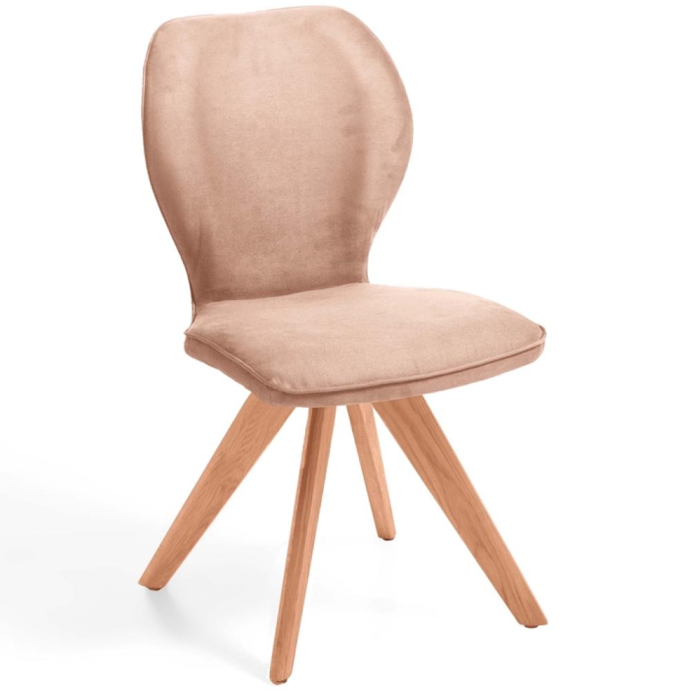 Niehoff Sitzmöbel Colorado Trend-Line Design-Stuhl Kernbuche/Polyester - 180° drehbar Nirvana beige Bild 1