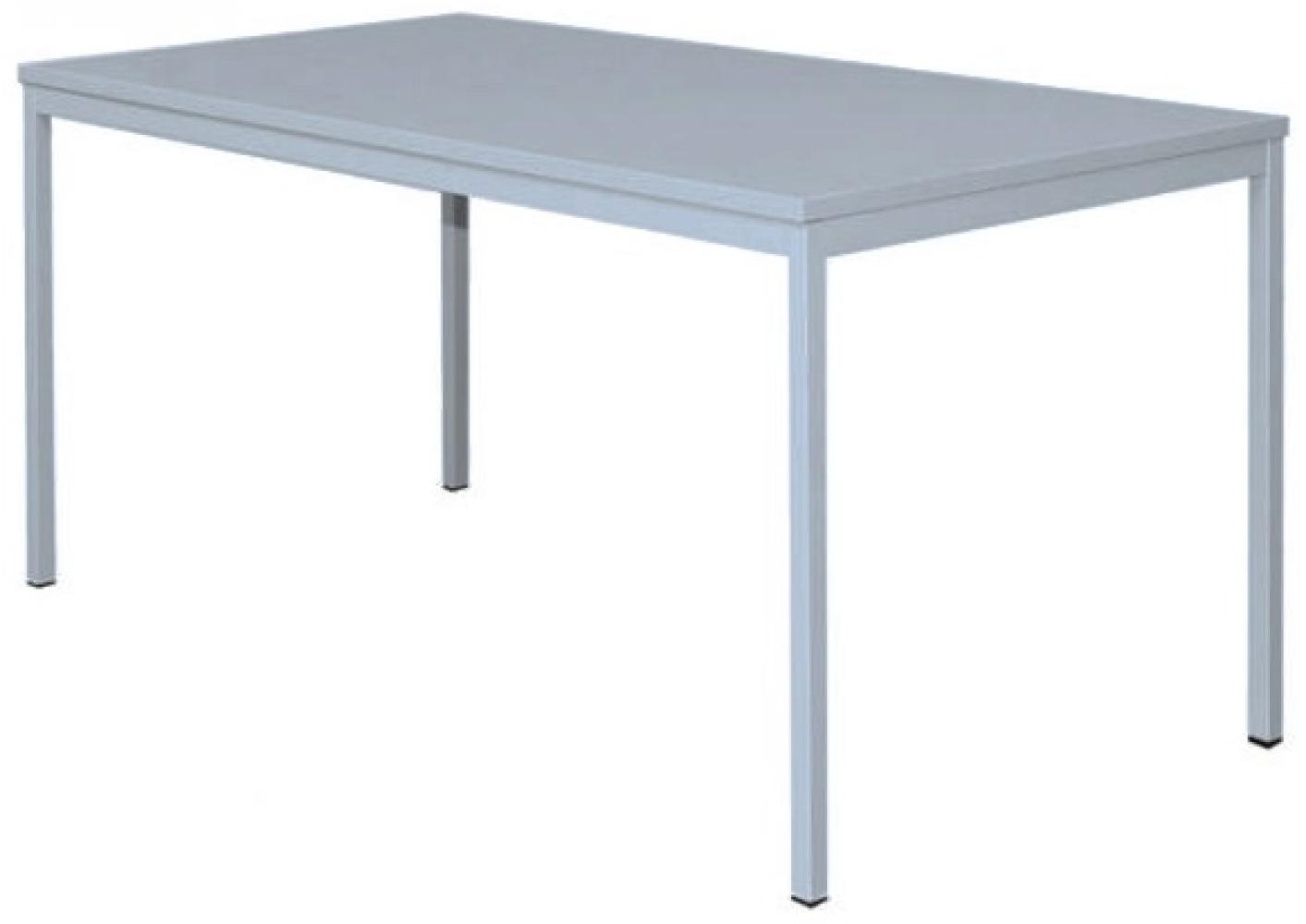 Stahl-Schreibtisch für Unterbaucontainer (310320/310330) 160x80cm Lichtgrau 310160 Bild 1