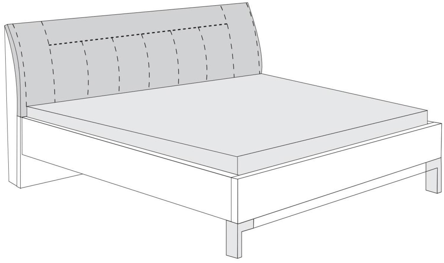 'Loft' Bett mit Polsterkopfteil, grau, 180 x 200 cm Bild 1