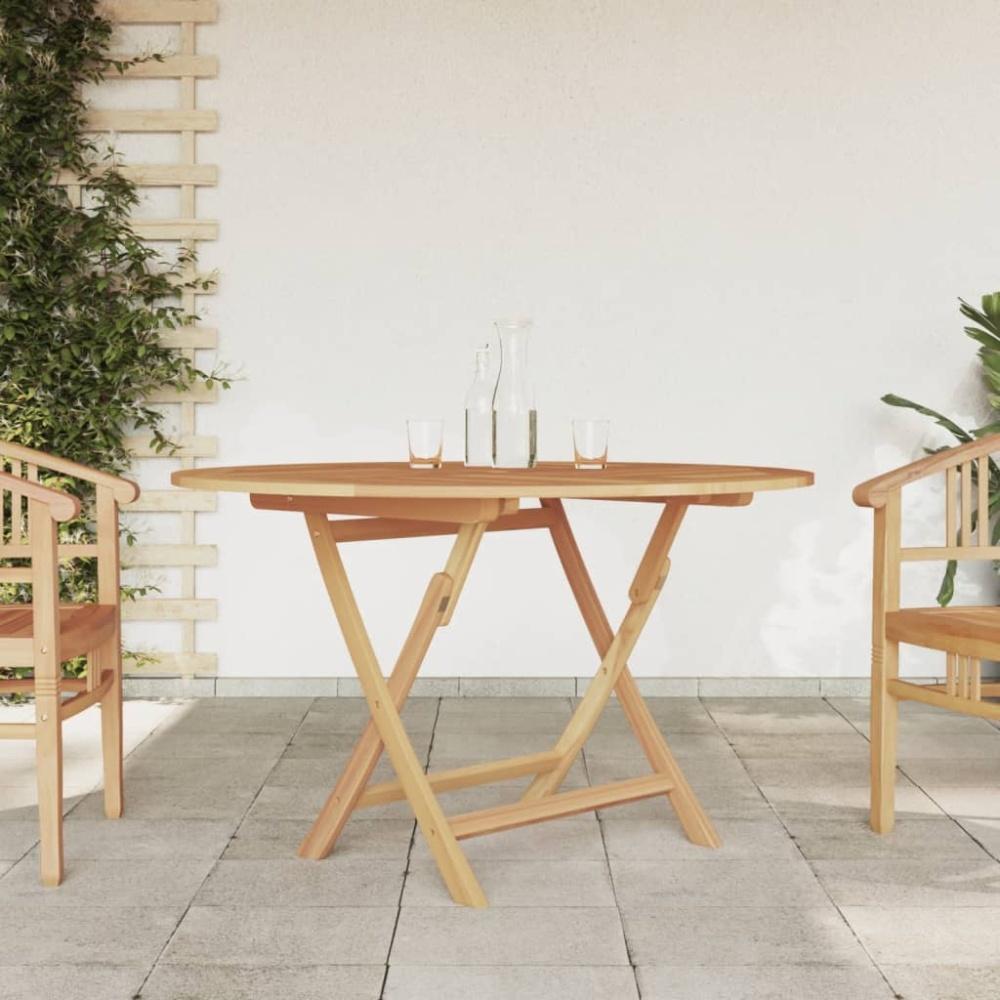 vidaXL Gartentisch Klappbar Ø 120x75 cm Massivholz Teak Bild 1