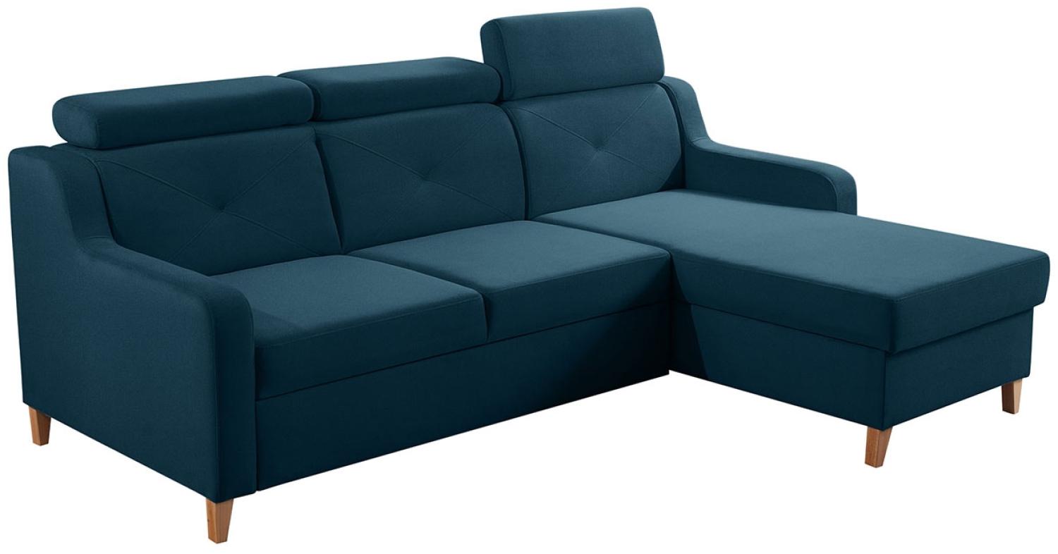 Ecksofa Enikor, 3 Sitzer L-Form Sofa mit Bettkasten und Schlaffunktion (Kronos 05, Seite: Rechts) Bild 1