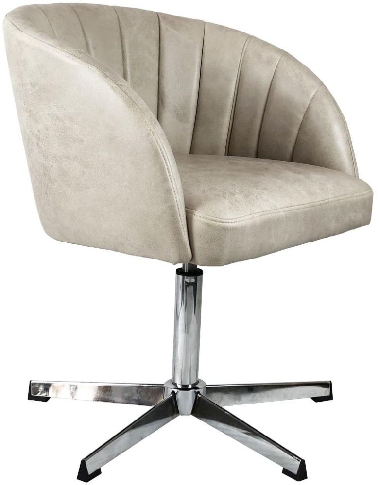 Drehsessel RURSUS Cream-Q Microfaser Design Armlehnenstuhl Sessel Stuhl Bild 1