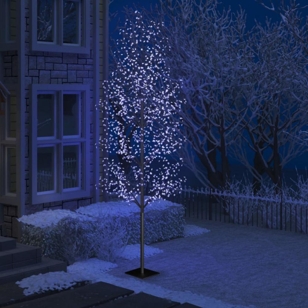 Weihnachtsbaum 1200 LEDs Blaues Licht Kirschblüten 400 cm Bild 1