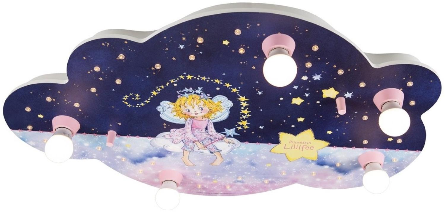 Elobra 138458 LED Deckenleuchte Bildwolke Lillifee Gute Nacht Sternenzauber rosa blau Bild 1