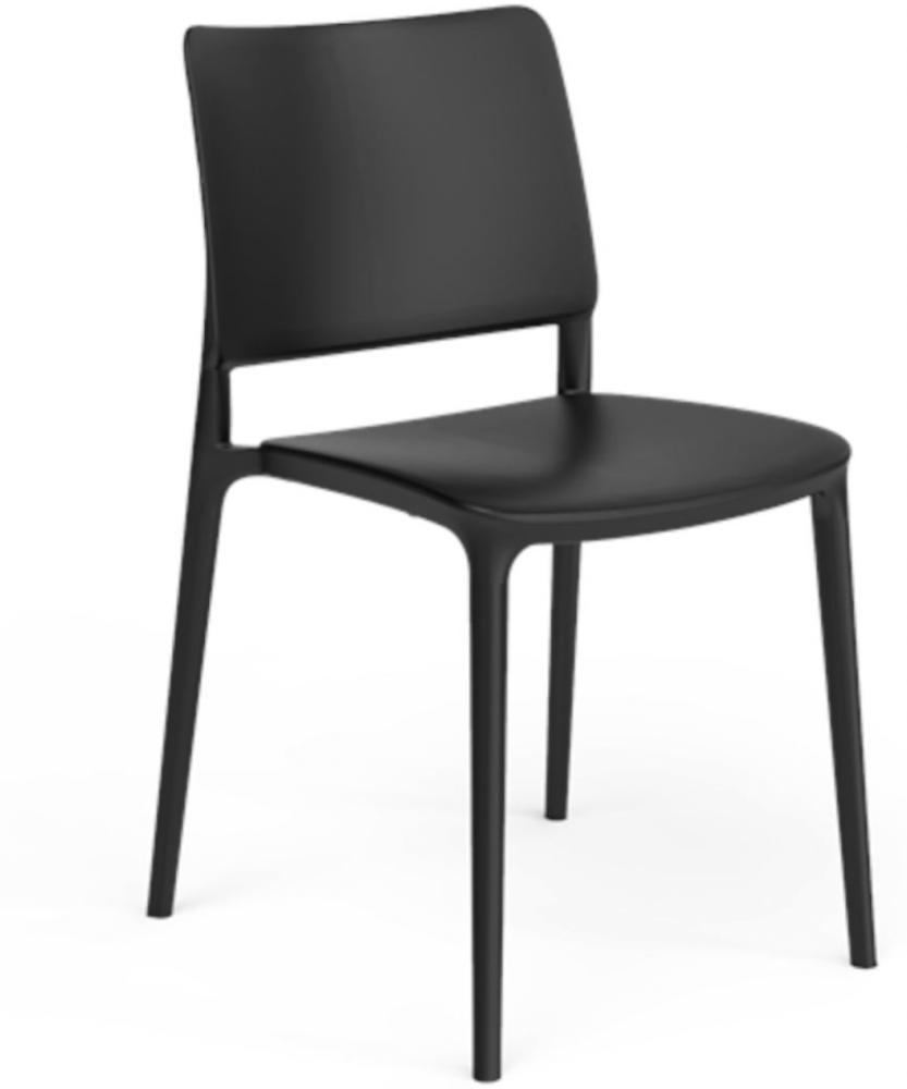 One To Sit Stapelstuhl Sera weiß/schwarz/grau/taupe Stuhl stapelbar schwarz Bild 1
