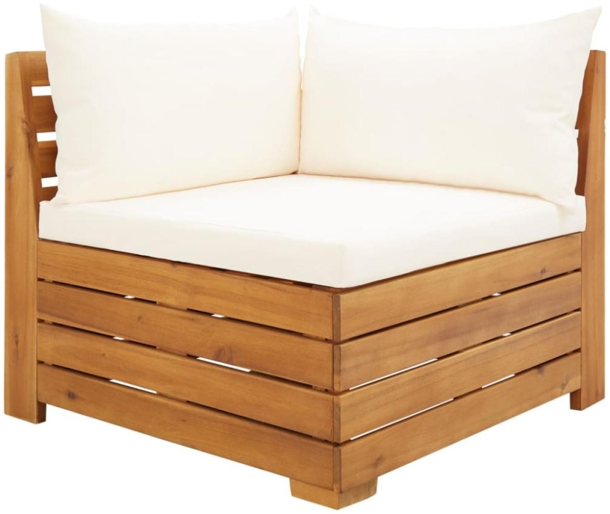 Modular-Sofa-Eckelement 1 Stk. mit Kissen Akazien Massivholz Bild 1