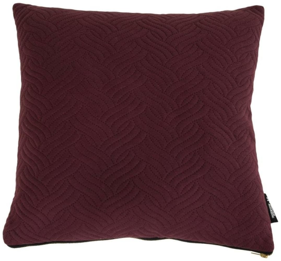 House Nordic Ferrel Kissen in bordeaux rot, 45x45cm Bild 1