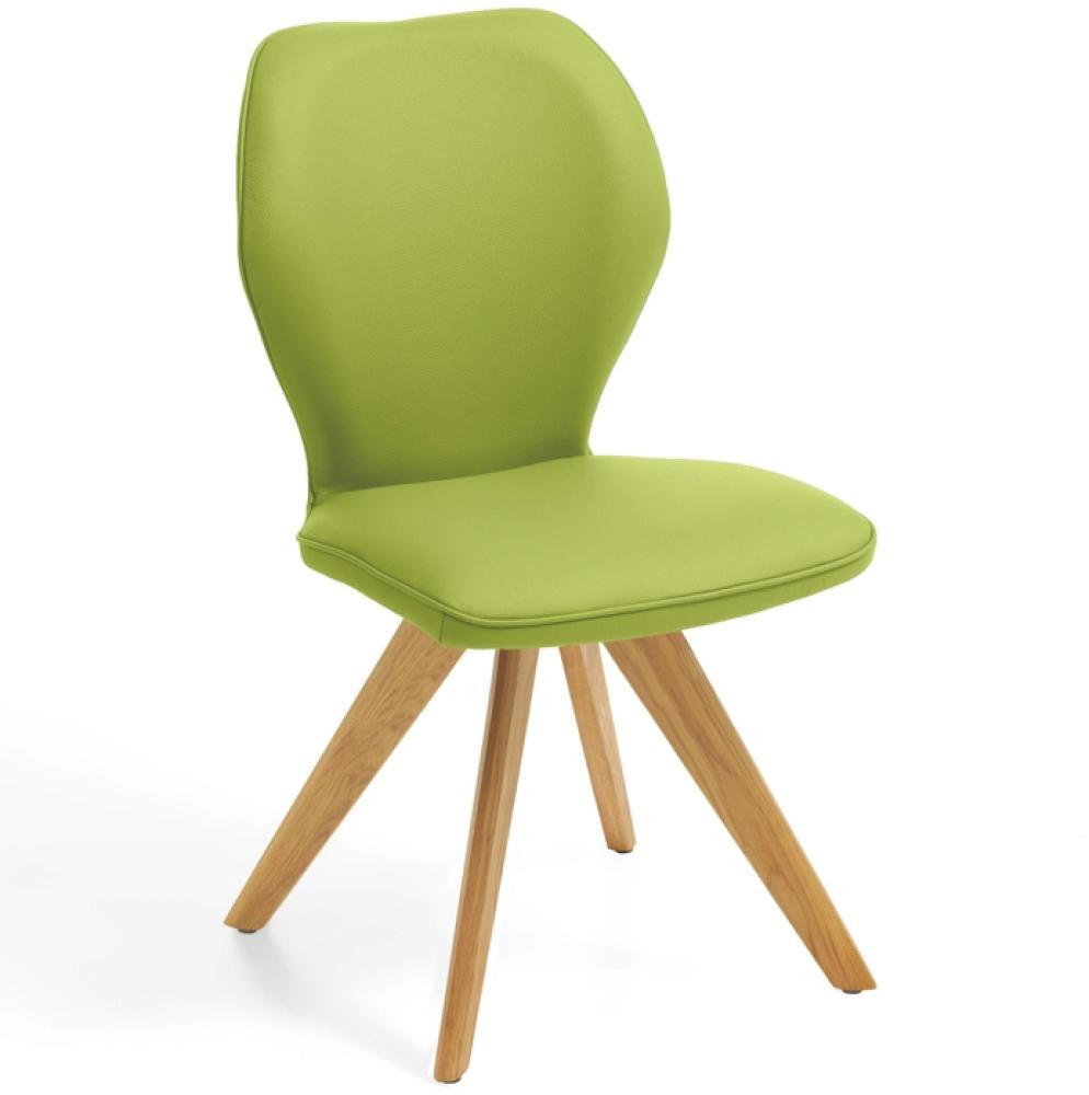 Niehoff Sitzmöbel Colorado Trend-Line Design-Stuhl Eichengestell - Leder - 180° drehbar Napoli apple Bild 1