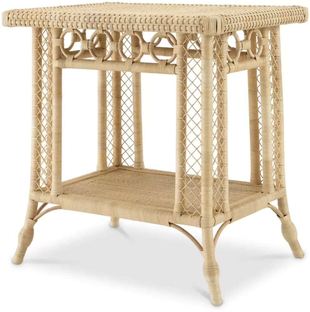 EICHHOLTZ Rattan Side Table Saba Bild 1