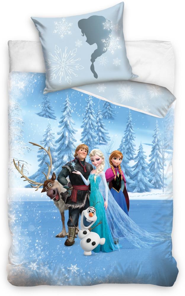 Disney Frozen Die Eiskönigin Bettwäsche Set 135x200 + 80x80cm (2-tlg. ) Sven aus 100% Baumwolle Bild 1