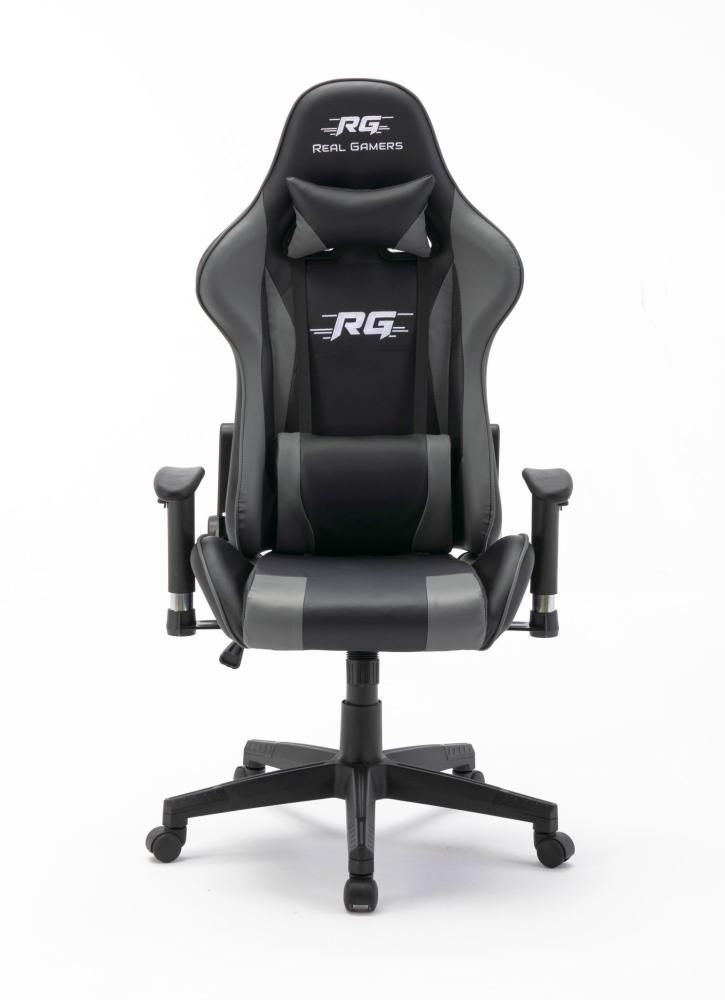 Gaming Computerstuhl Real Gamers Pro schwarz grau Drehstuhl Gamer Büro Stuhl Bild 1