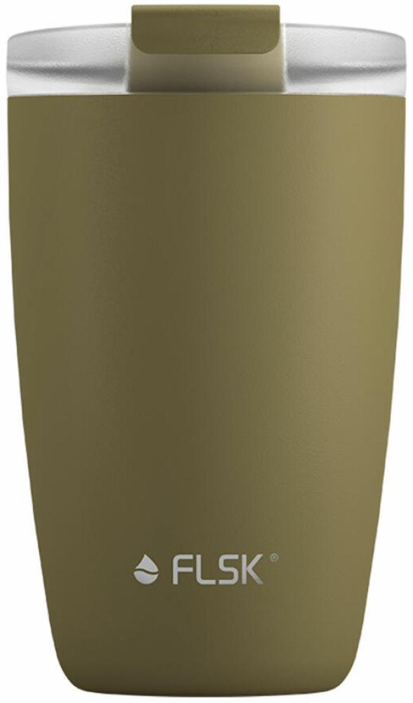 FLSK CUP 'Coffee To Go-Becher' Thermobecher, Edelstahl, khaki, 350 ml Bild 1