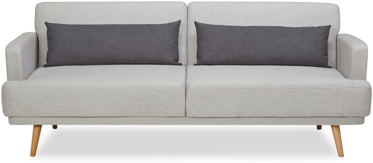 3-Sitzer Sofa Webstoff Grau Relaxsofa Wohnzimmer Möbel Lounge Bild 1