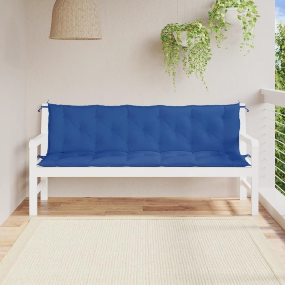 Gartenbank-Auflagen 2 Stk. Blau 180x50x7 cm Oxford-Gewebe Bild 1