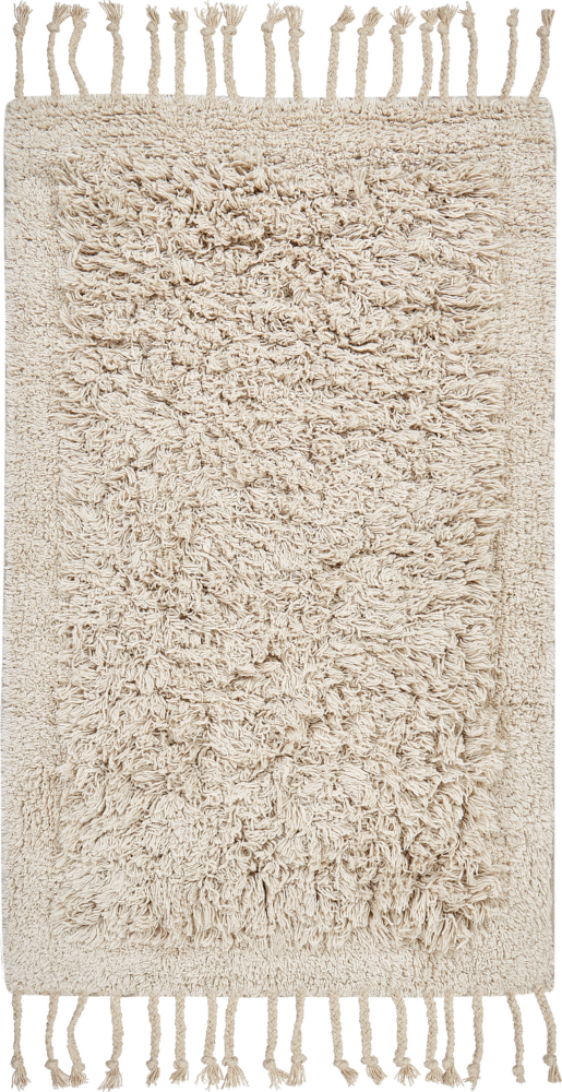 Badematte Baumwolle beige 50 x 80 cm OLTAN Bild 1