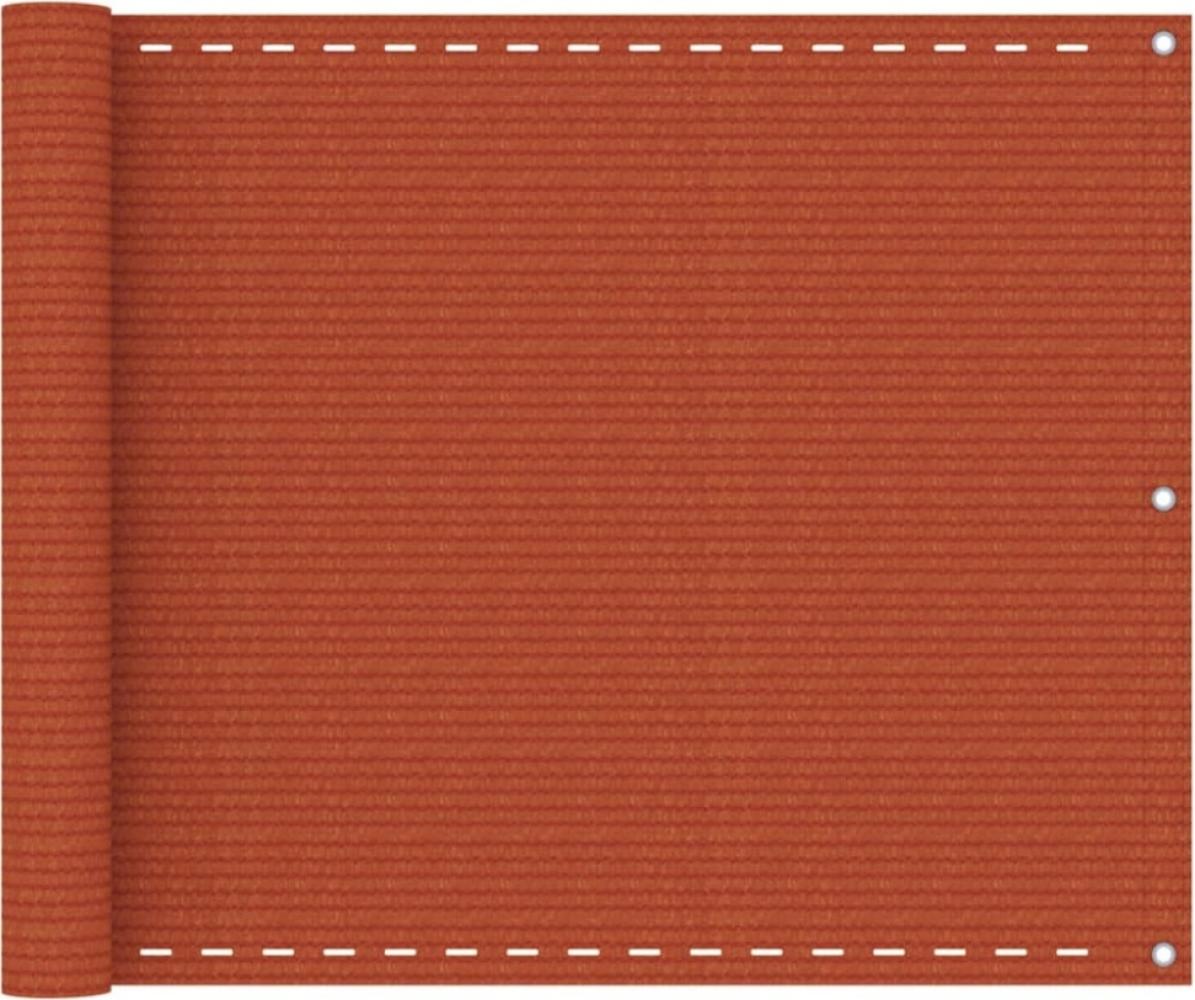 vidaXL Balkon-Sichtschutz Orange 75x500 cm HDPE Bild 1