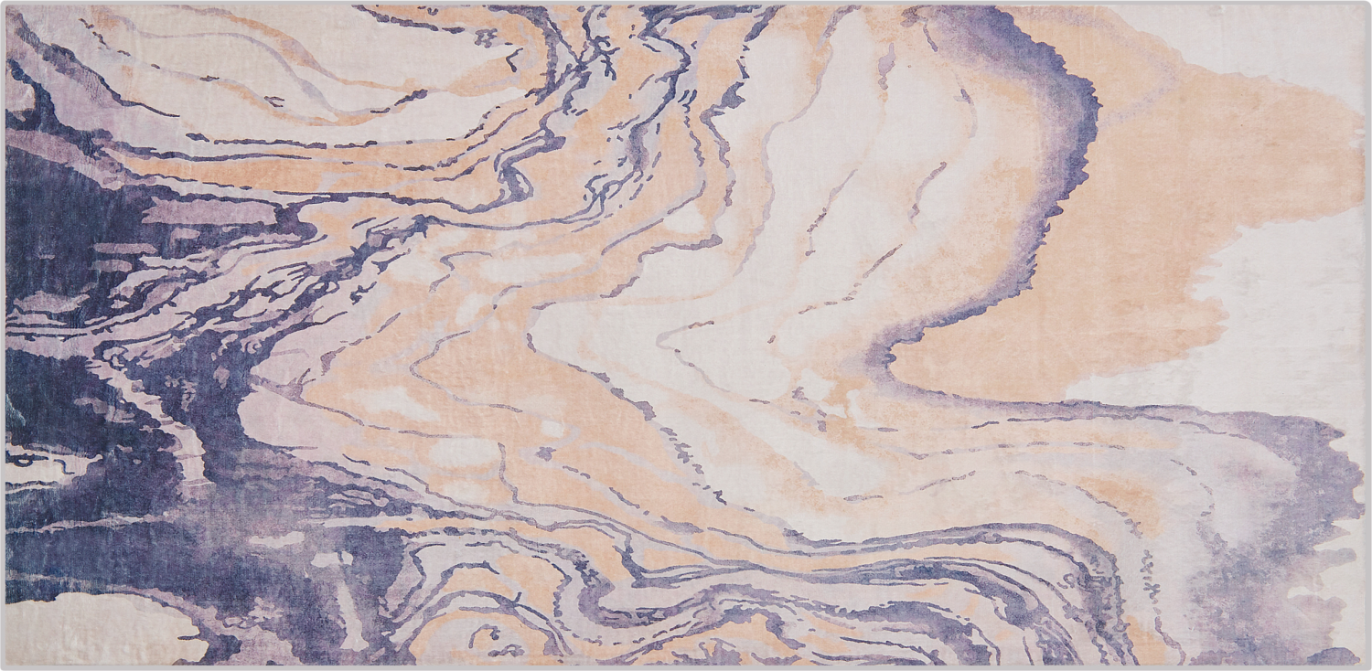 Teppich beige-grau 80 x 150 cm Kurzflor GEBZE Bild 1