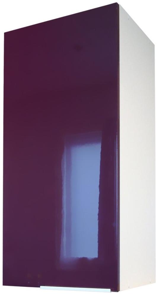 Berlioz Creations CP3HA Hängeschrank für Küche mit 1 Tür in auberginefarbenem Hochglanz, 30 x 34 x 70 cm, 100 Prozent französische Herstellung Bild 1