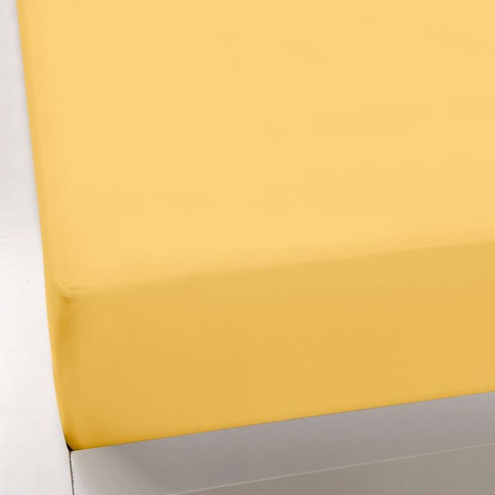 Formesse Jersey Spannbetttuch Bella Gracia | 120x200 - 130x220 cm | goldgelb Bild 1