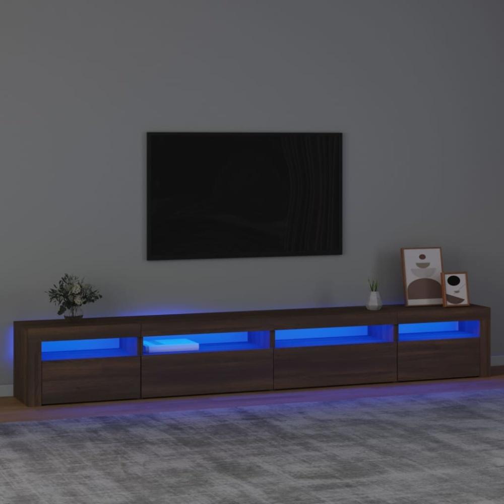 TV-Schrank mit LED-Leuchten Braun Eichen-Optik [3152753] Bild 1